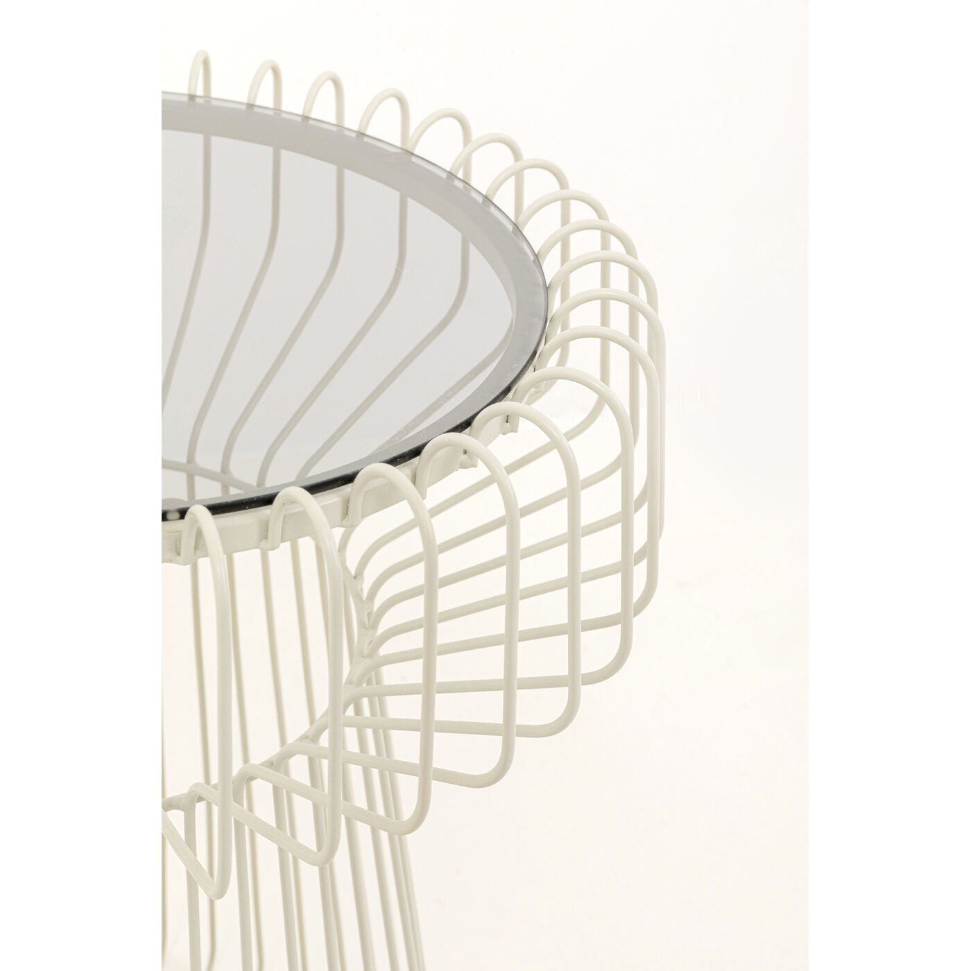 Приставной стол Lisboa White Ø38cm KARE 70153