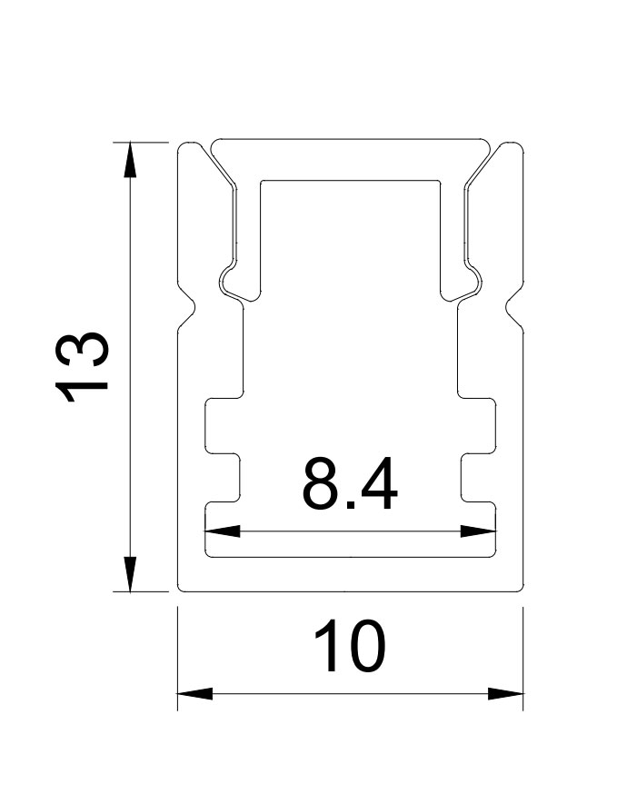 Накладной алюминиевый профиль Donolux DN18510RAL9005
