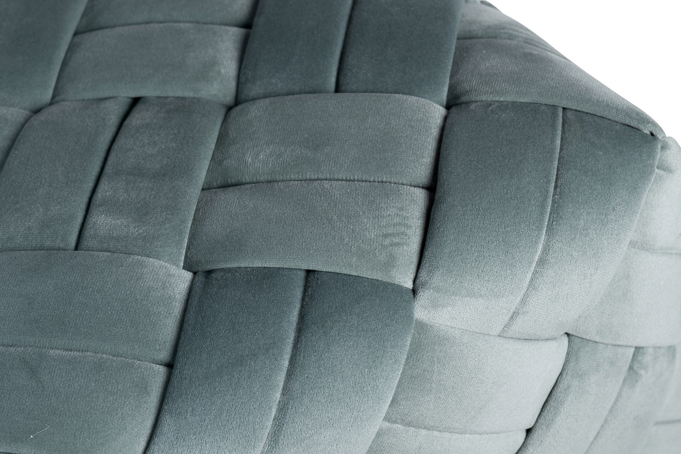 Пуф из плетеного велюра мятный Garda Decor N-OT-100 MNT BL