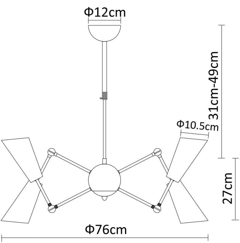Люстра на штанге Divinare 9988/02 LM-12