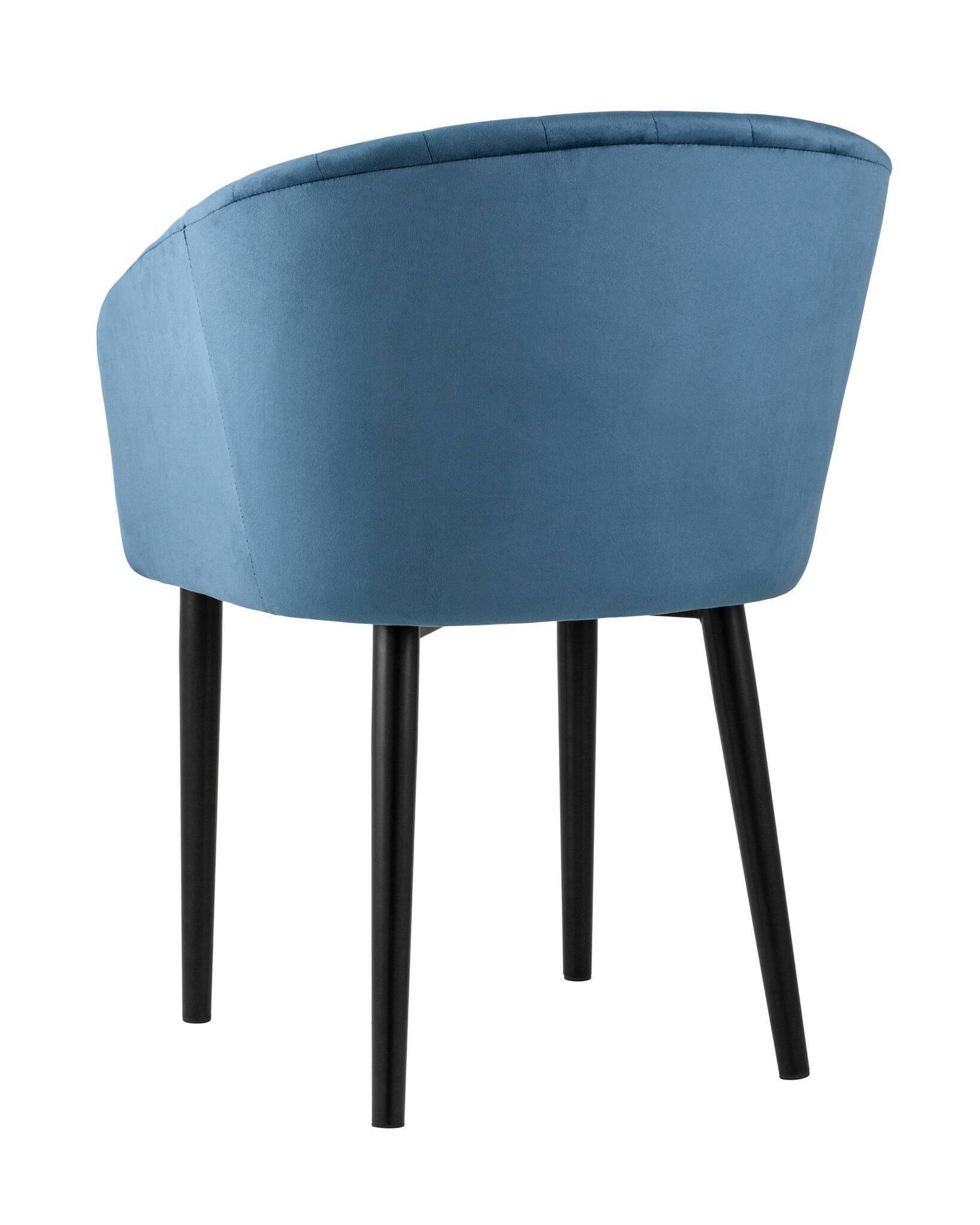 Стул с подлокотниками Нейтон велюр пыльно-синий Stool Group