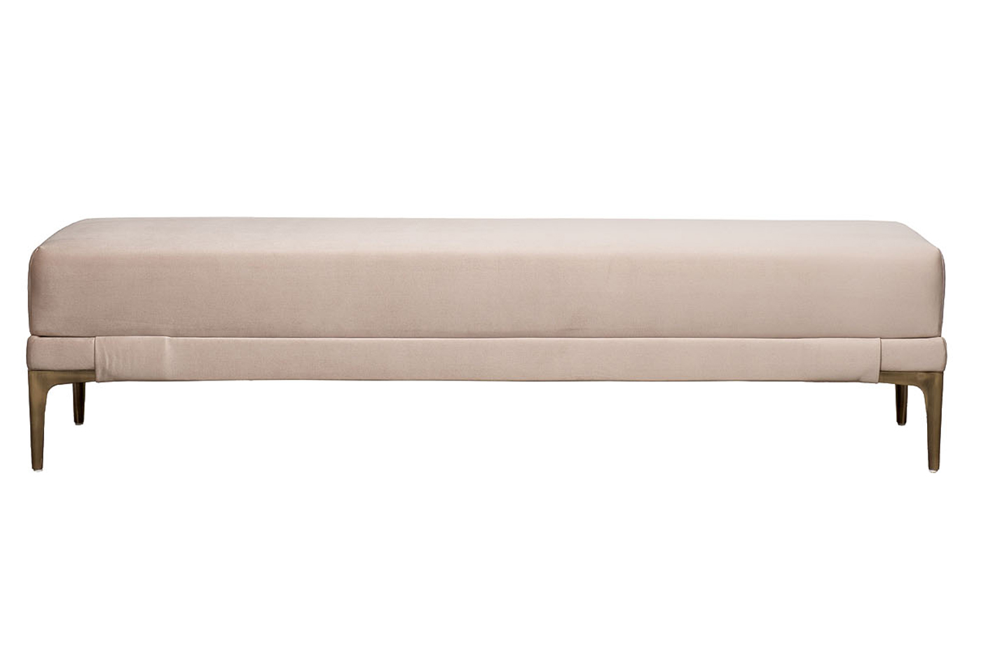 Банкетка Prima на металлических опорах серо-бежевая Garda Decor PRIMA-Б160-2К-Серо/беж-Роман23