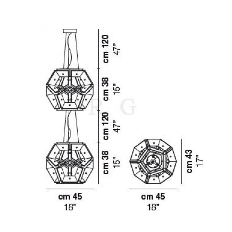 Подвесной светильник Vistosi AUREA SP 24