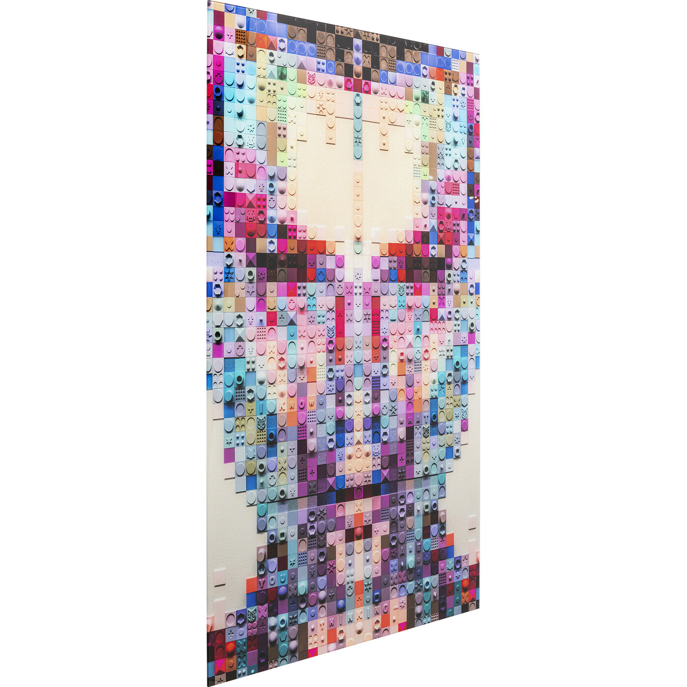 Картина стеклянная Pixel Face 120x80cm KARE 56574