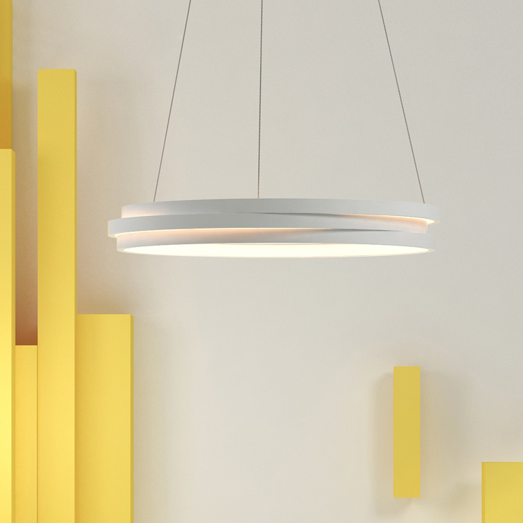 Подвесной кольцевой светильник GALO  D52,5 White by ImperiumLoft