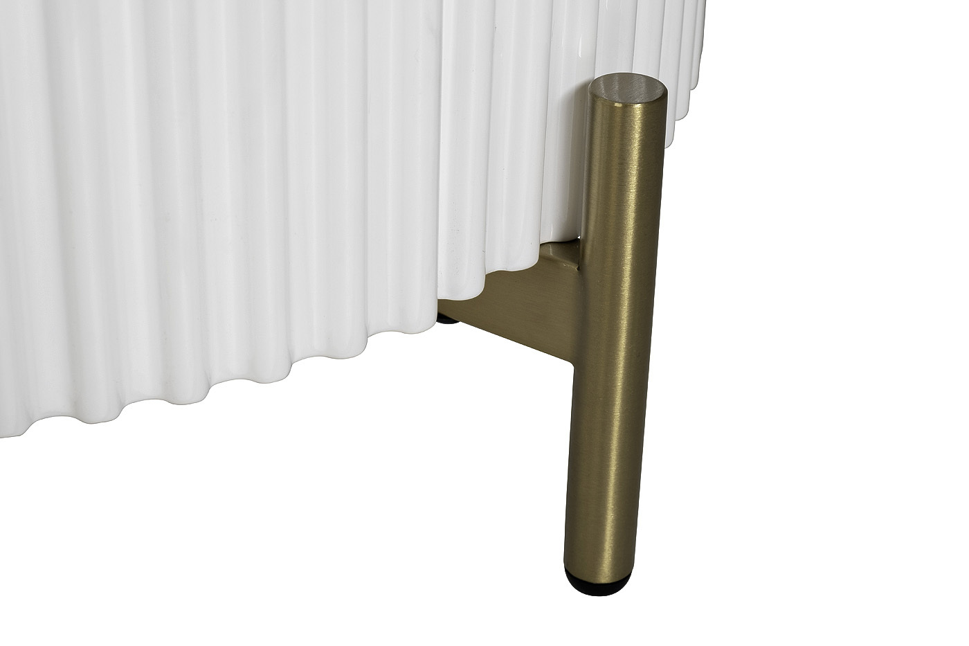 Тумбочка белая с 2мя ящиками и мраморной столешницей Garda Decor 77IP-GD009-TUMB