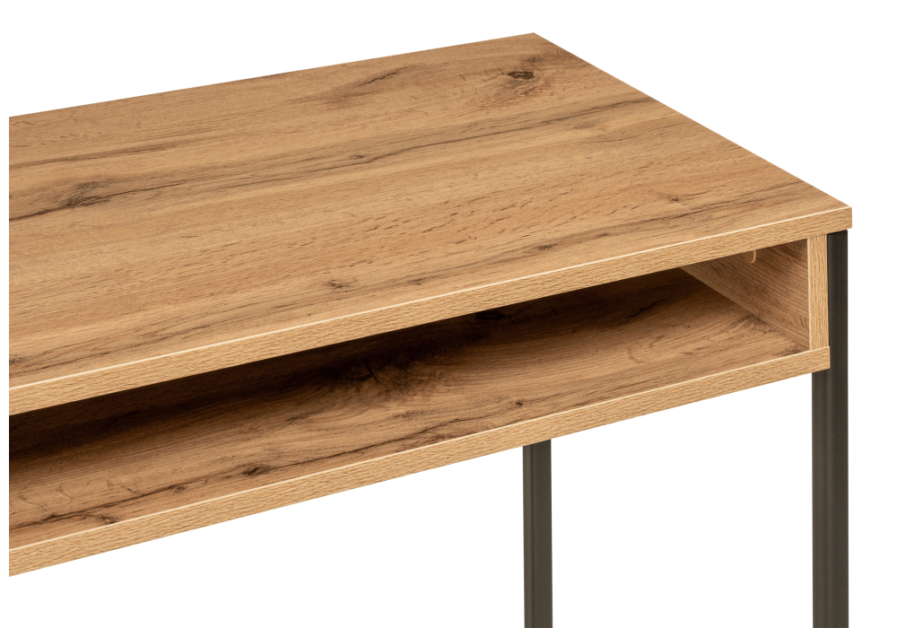 Стол Woodville Лео Лофт дуб вотан / матовый черный 489679