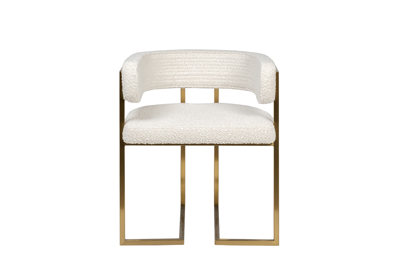 Стул букле бежевый/матовое золото Garda Decor GY-08504