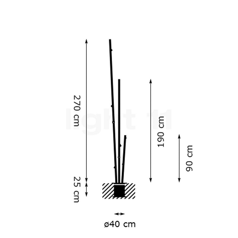 УЛИЧНЫЙ СВЕТИЛЬНИК VIBIA Bamboo 4812
