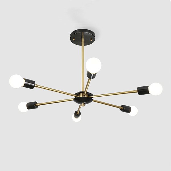 Люстра на штанге SPUTNIK D65 Gold/Black base by ImperiumLoft