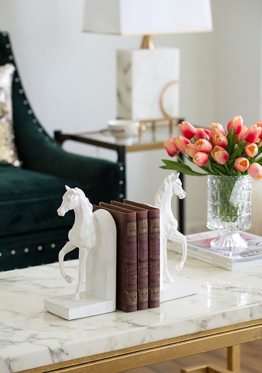 Держатель для книг Лошадь, Glasar 73642-WHIT