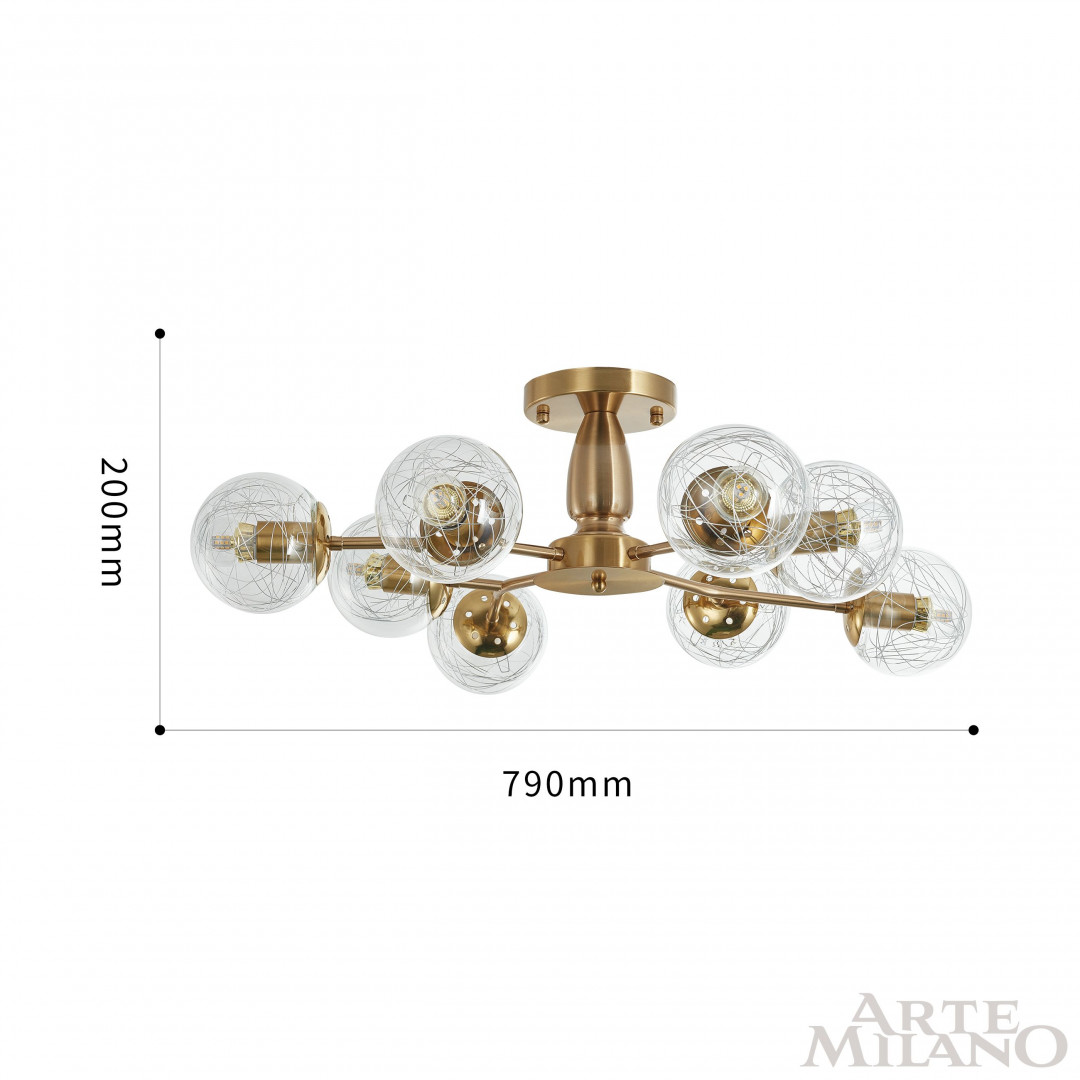 Люстра 275908/8 GD Arte Milano