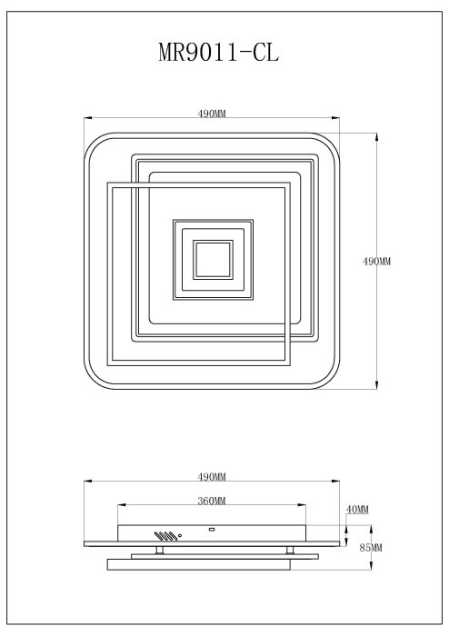 Накладной светильник MyFar MR9011-CL
