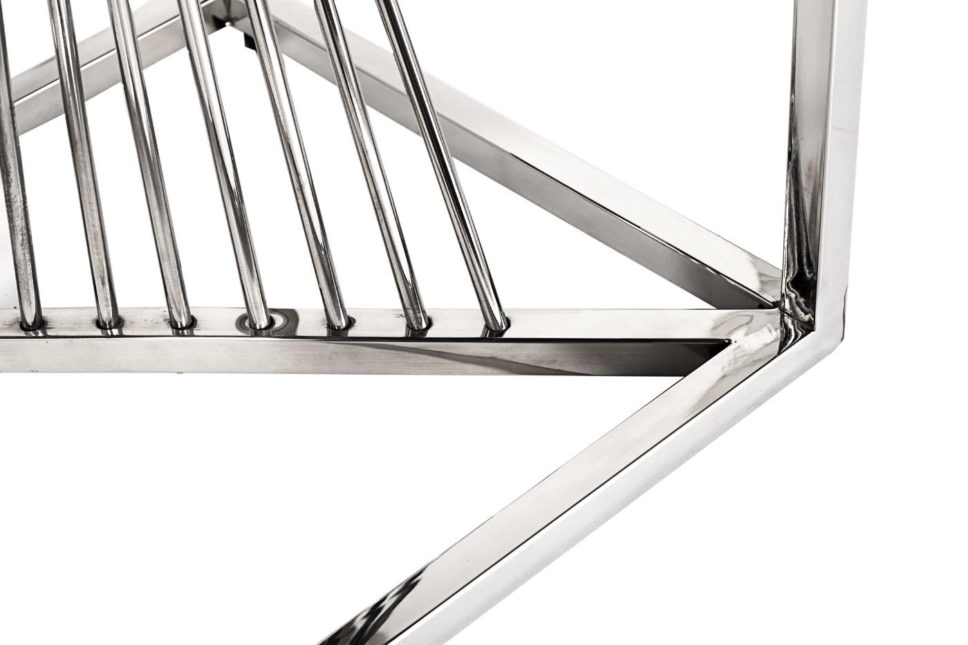 Столик журнальный черное стекло/серебро Garda Decor 13RXET8083M-SILVER