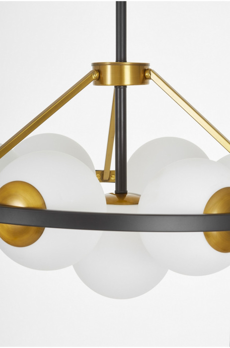 Потолочная люстра Lumina Deco LDP 8034-7 BK+WT