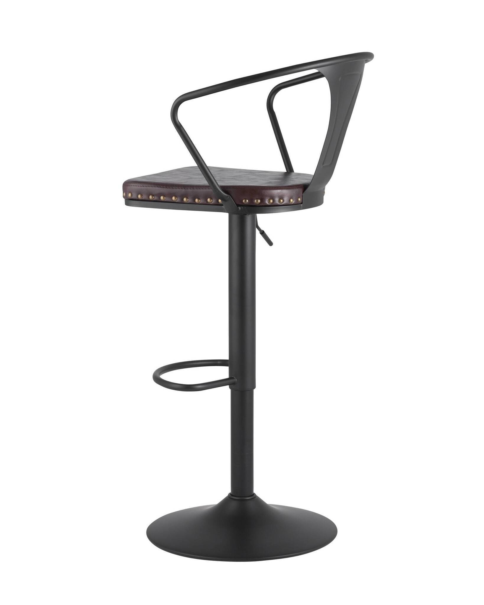 Стул барный TOLIX ARMS SOFT черный матовый Stool Group