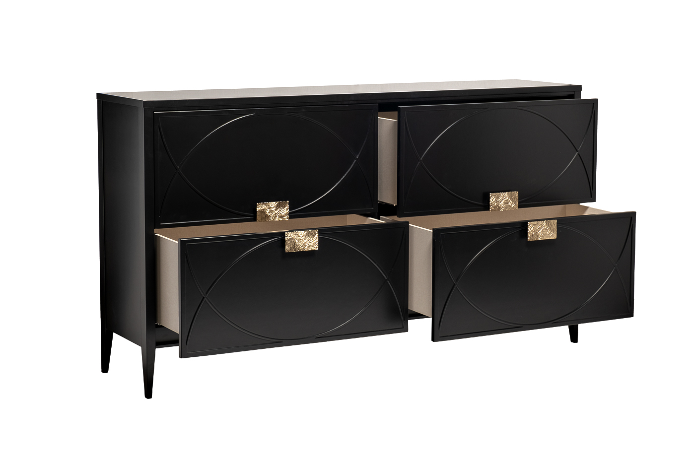 Комод черный с ящиками Garda Decor 151SV-00001 Комод черный с ящиками Garda Decor 151SV-00001