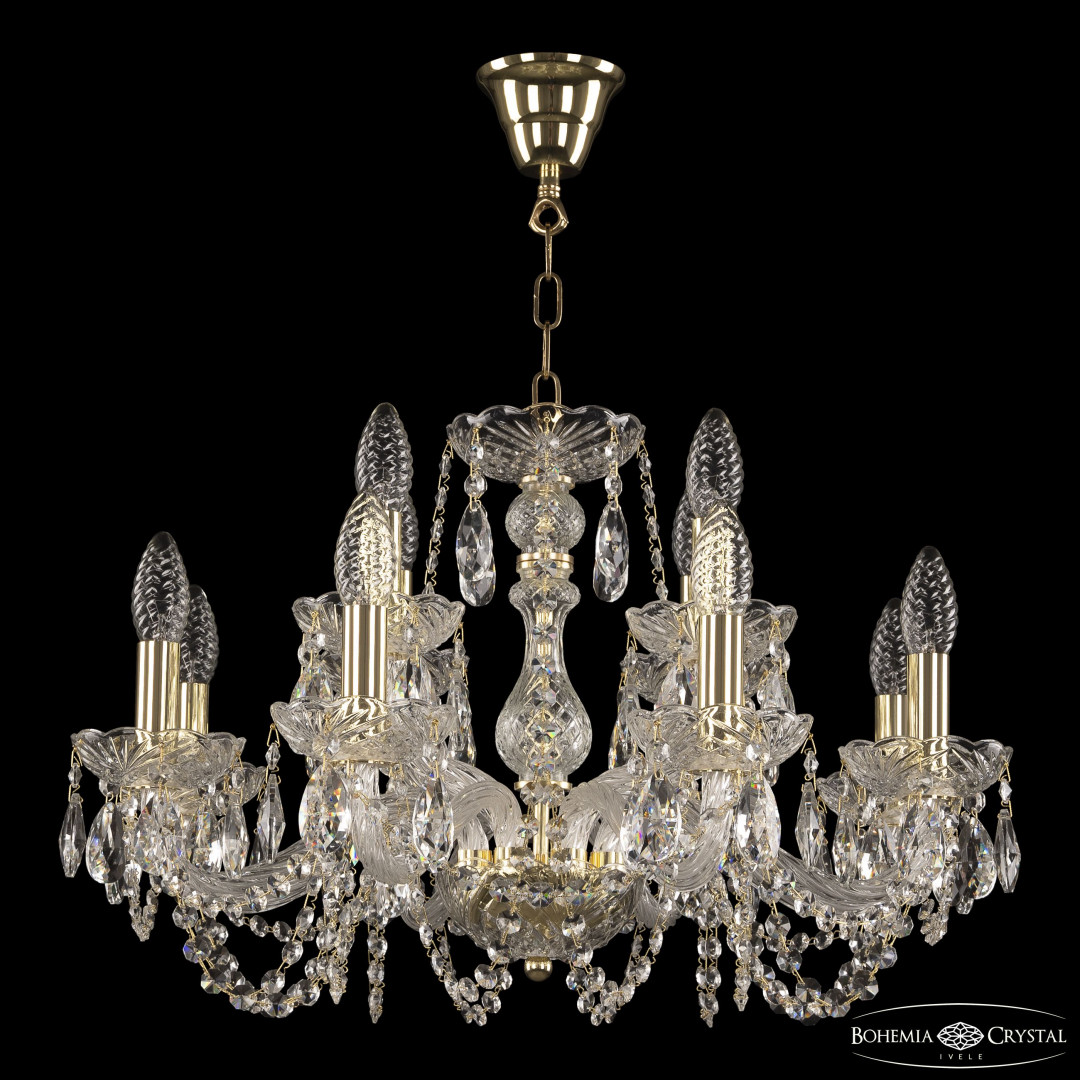 Люстра хрустальная 119/8+4/200 G Bohemia Ivele Crystal
