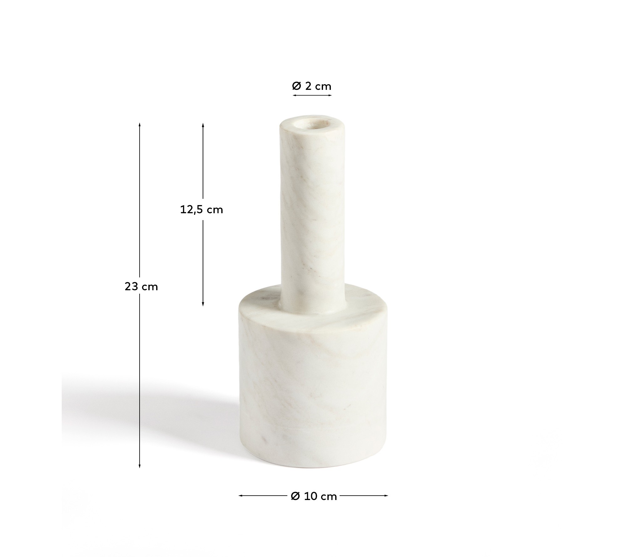 Подсвечник Zalvori из белого мрамора 23 см La Forma (ex Julia Grup)
