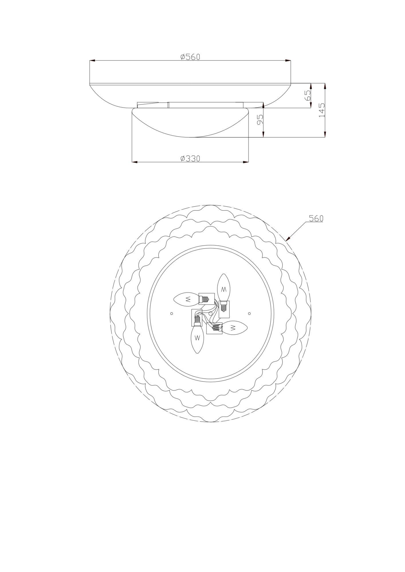 Потолочный светильник Maytoni H012CL-04G