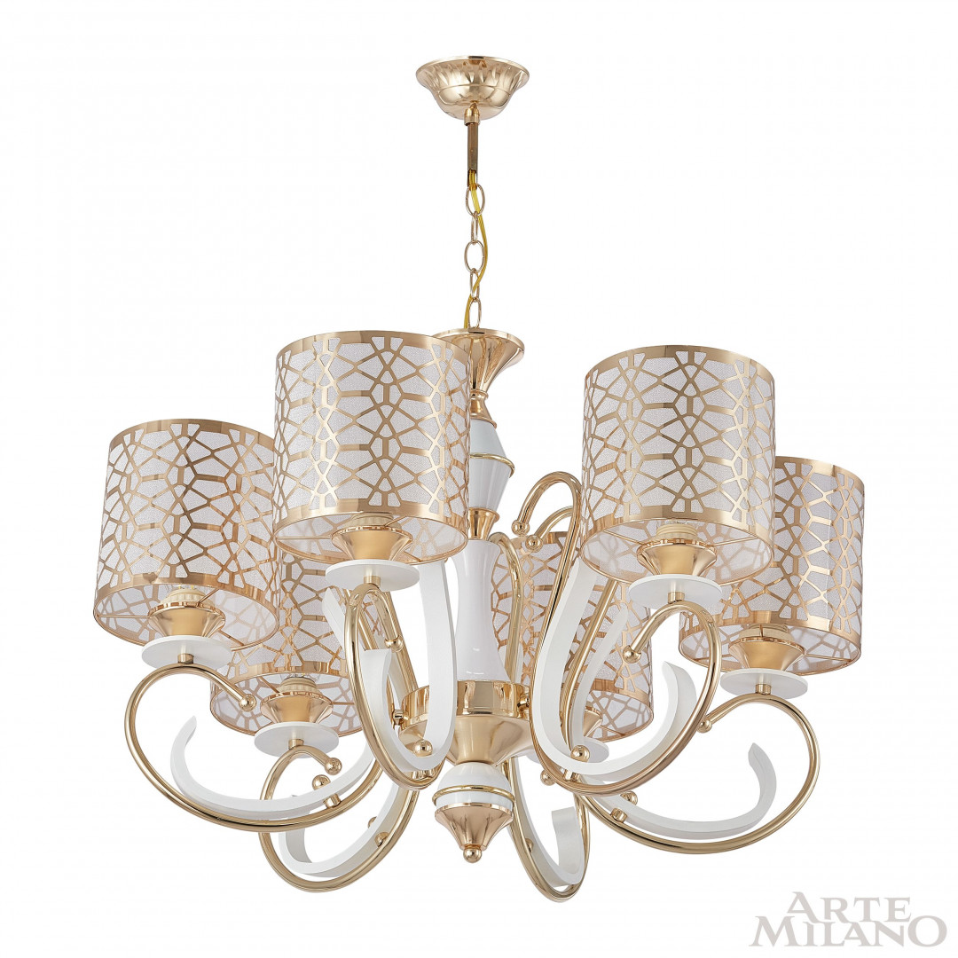 Люстра подвесная с плафонами 301237/6 Wh/Gd Arte Milano