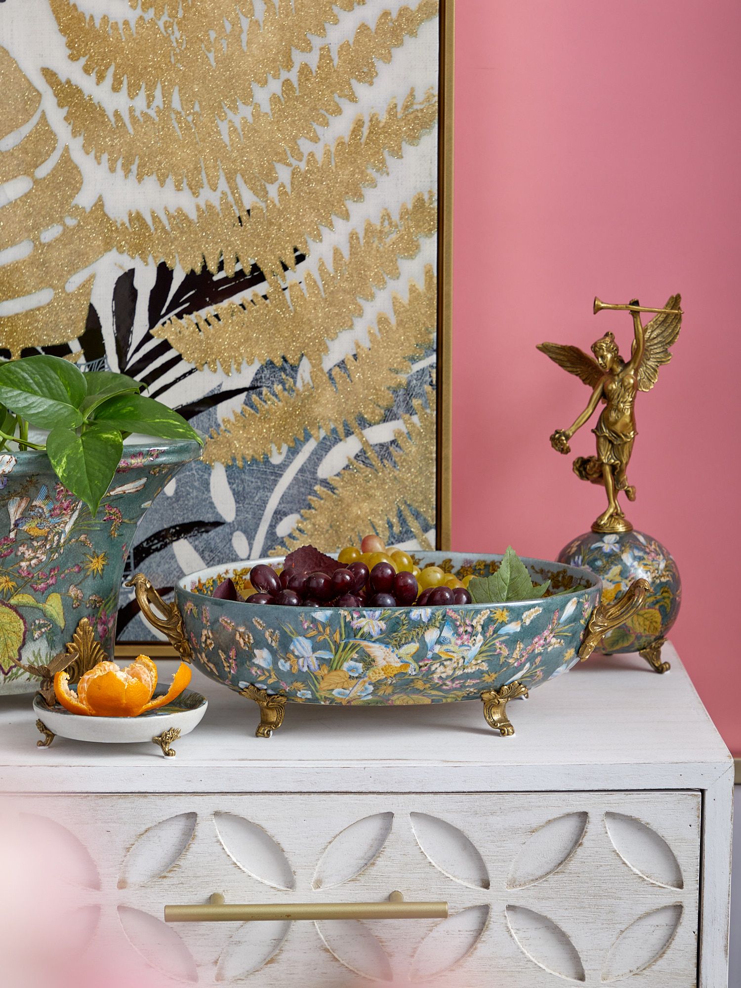 Блюдо со стрекозой Glasar C559C/LB3662