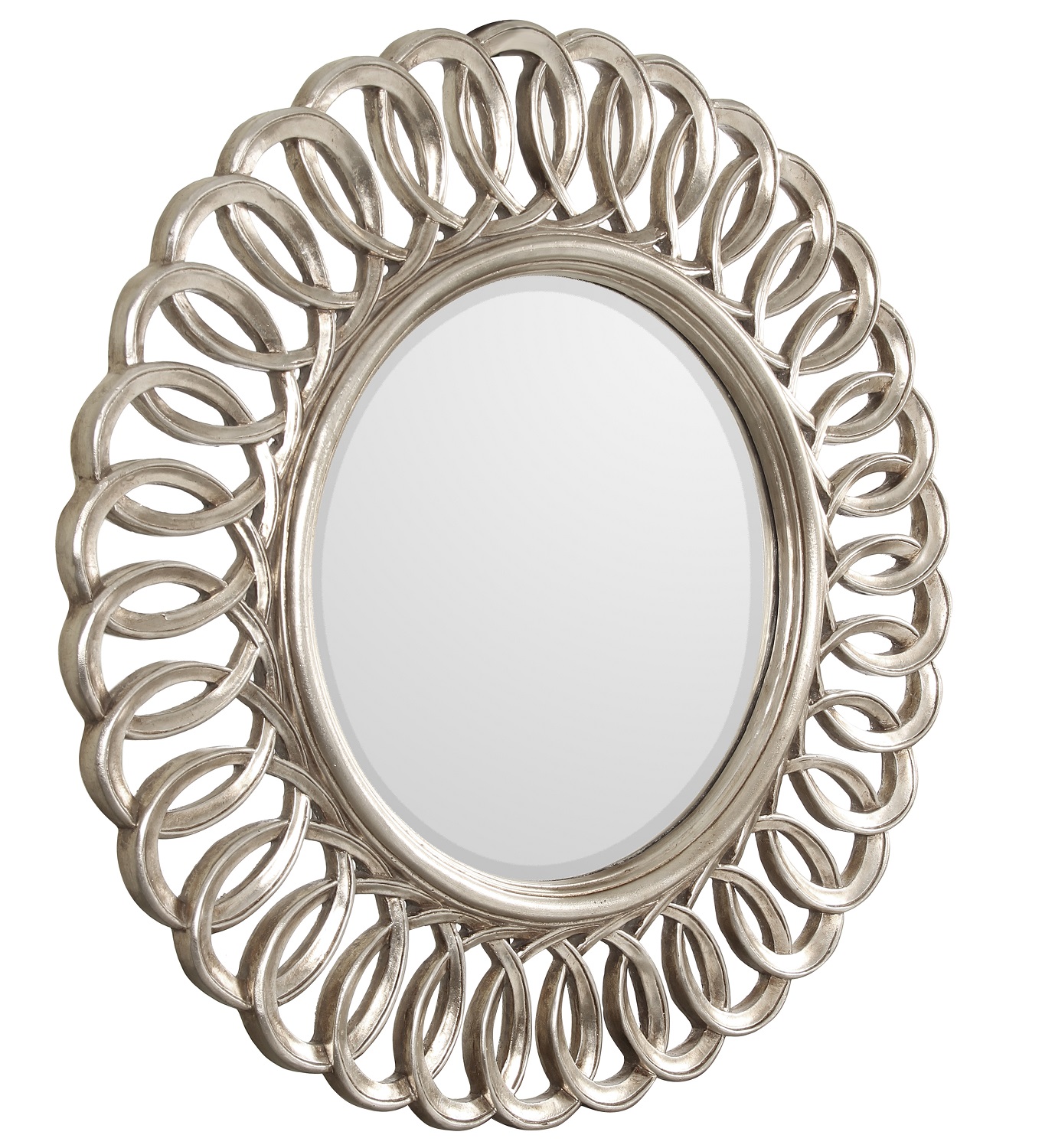 Круглое зеркало в раме Kimberly Silver Art-Zerkalo FA110SL