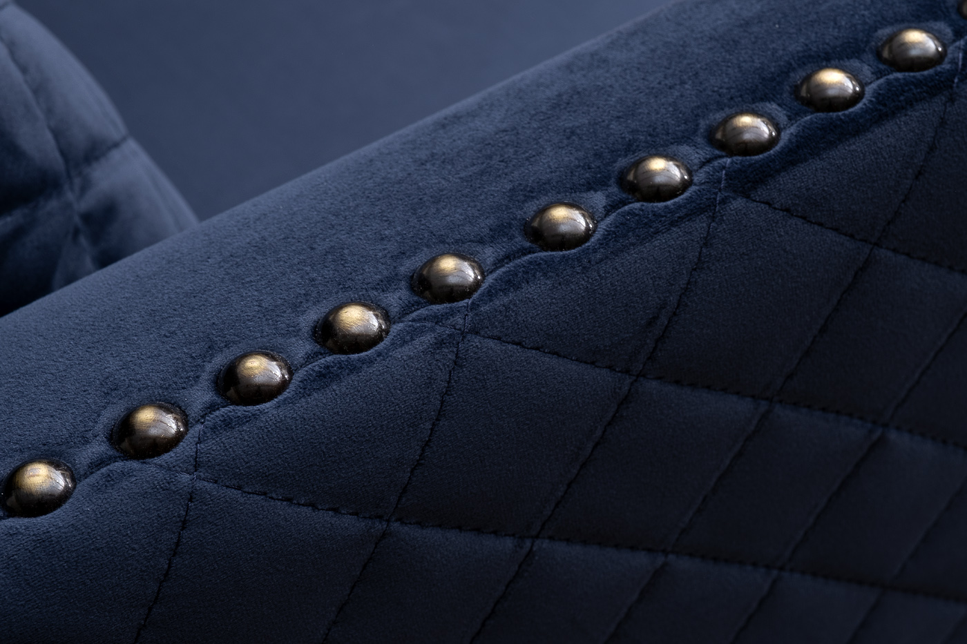 Диван-кушетка Sorrento правый велюровый темно-синий Garda Decor SORRENTO-COUCH-Colt034