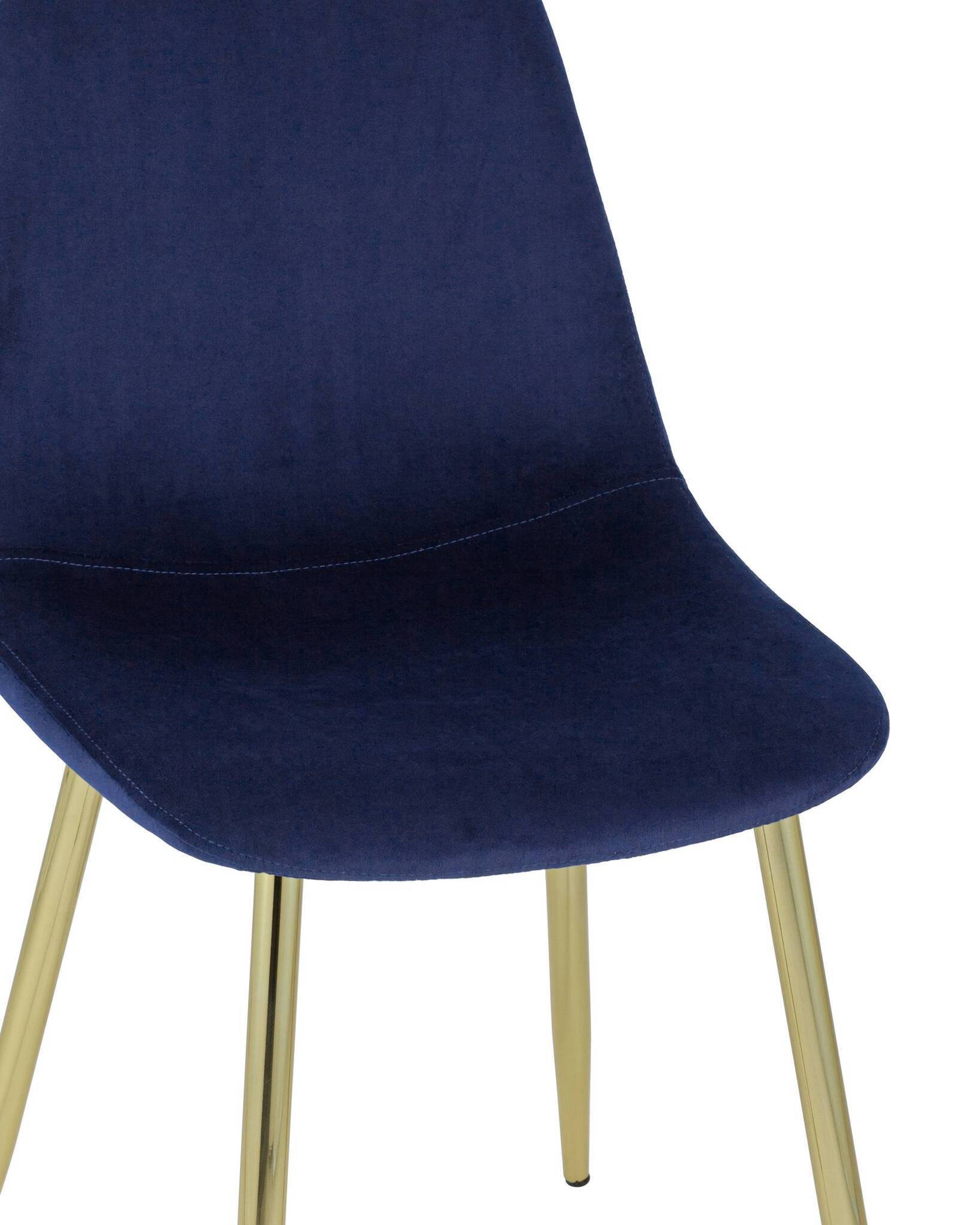 Стул Валенсия велюр синий золотые ножки Stool Group
