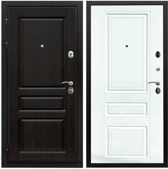 Дверь входная Graf Премиум-Н МДФ 16 мм ФЛ-243 Венге / МДФ 16 мм ФЛ-243 Ясень белый