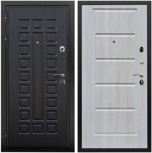 Дверь входная Graf Триумф МДФ 16 мм ФЛ-183 Венге / МДФ 16 мм ФЛ-39 Дуб Филадельфия крем