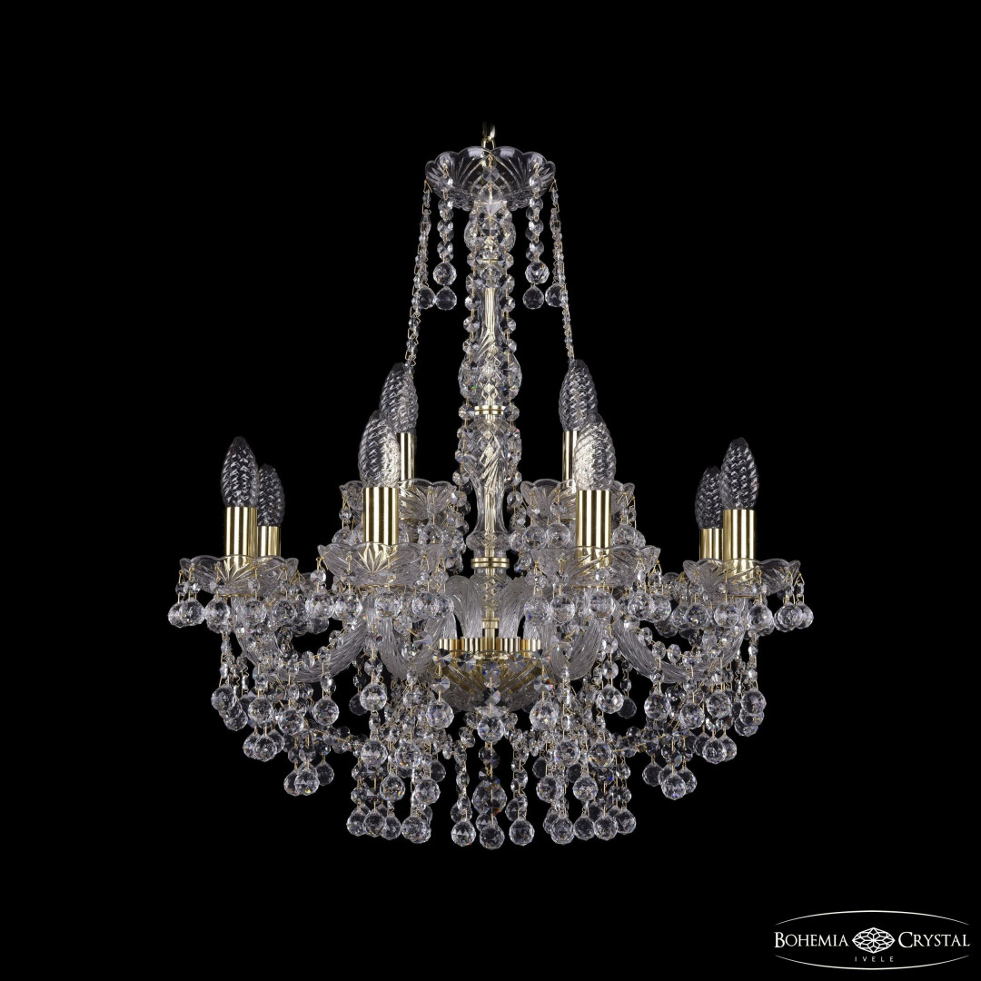 Люстра хрустальная 1409/8+4/195/h-62 G