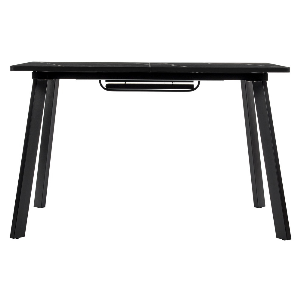 Стол Dublin раскладной 120-160х80х75 чёрный мрамор с чёрными ножками Bradex Home RF 0416