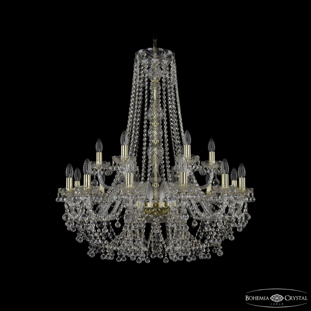 Люстра хрустальная 1409/12+6/300/h-95 G
