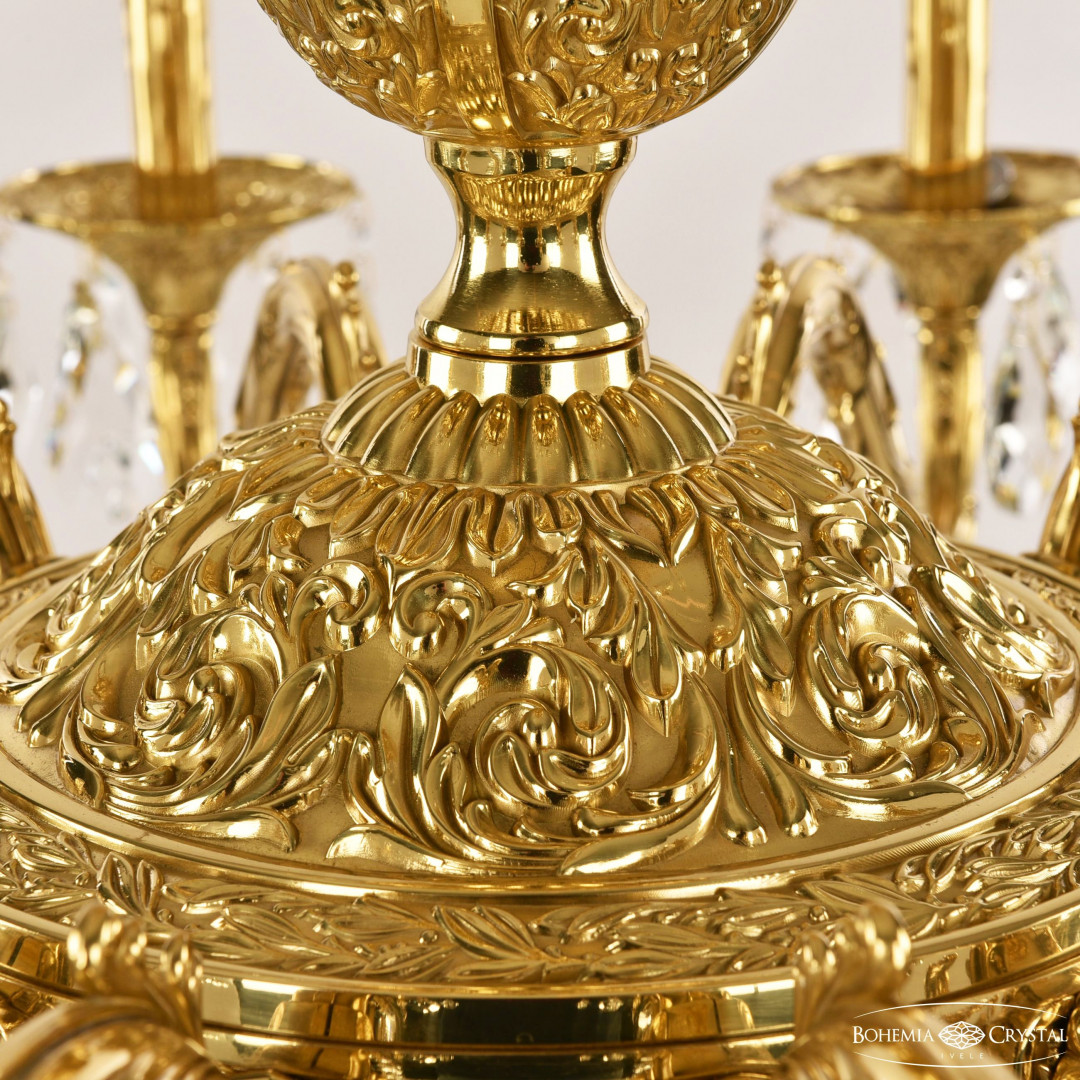 Люстра бронзовая с хрусталём 71202/12/360 A G