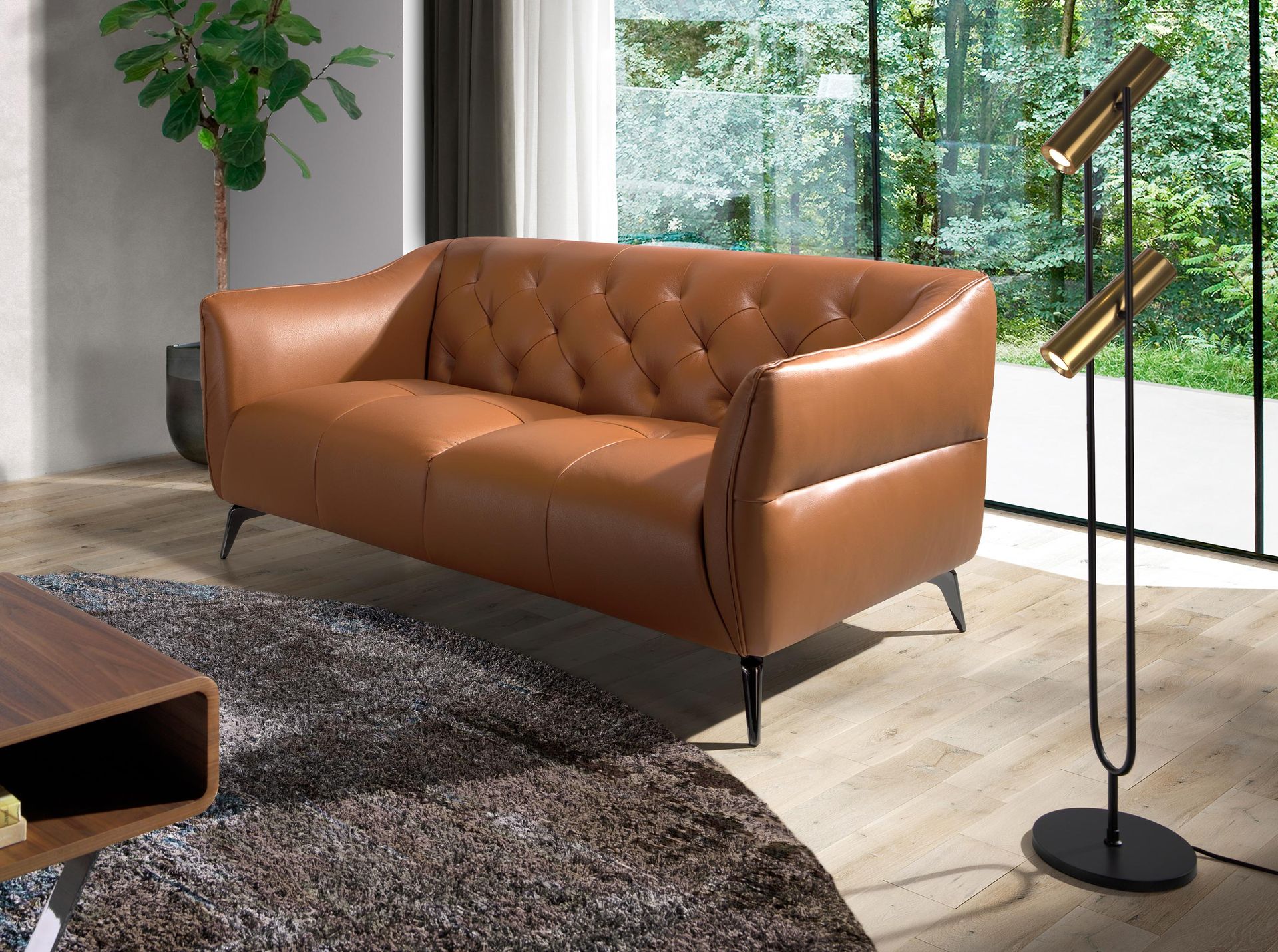 Двухместный диван 6168/KF150-2P с кожаной обивкой Angel Cerda