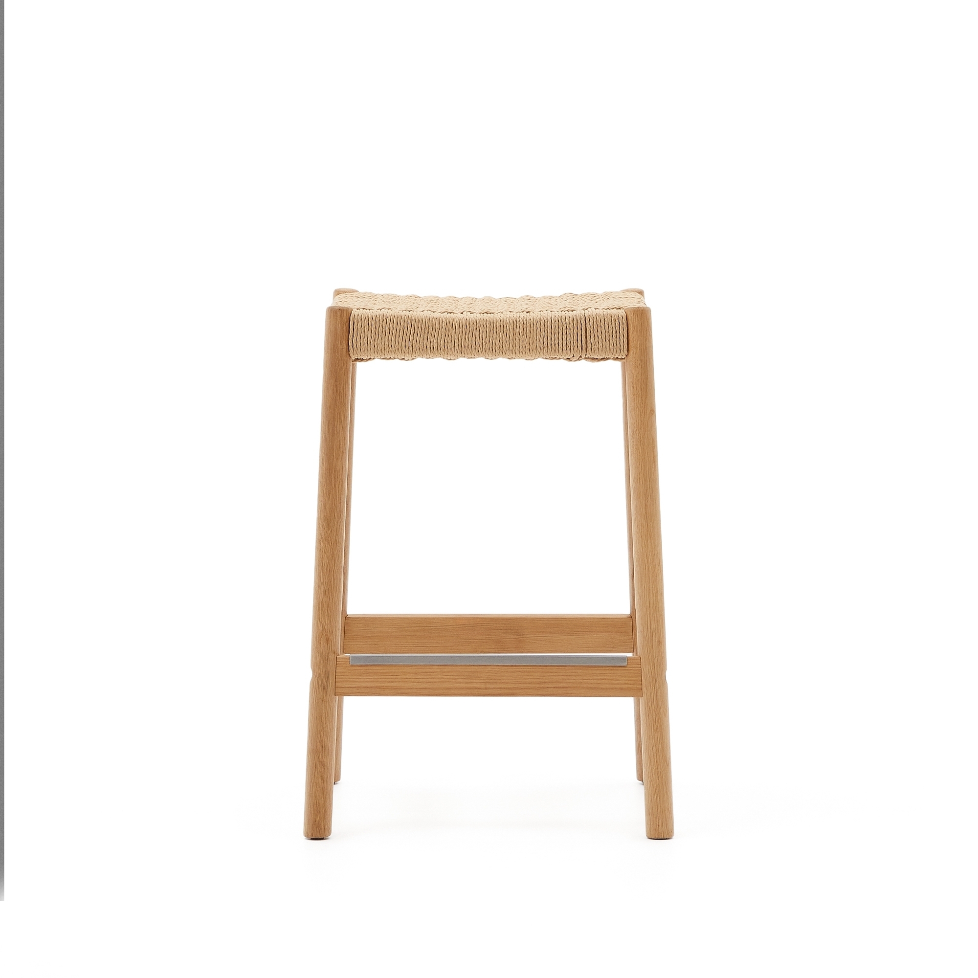 Yalia Табурет из дуба с натуральной отделкой и веревочным шнуром, высота 65 см La Forma (ex Julia Grup) Yalia Табурет из дуба с натуральной отделкой и веревочным шнуром, высота 65 см La Forma (ex Julia Grup)