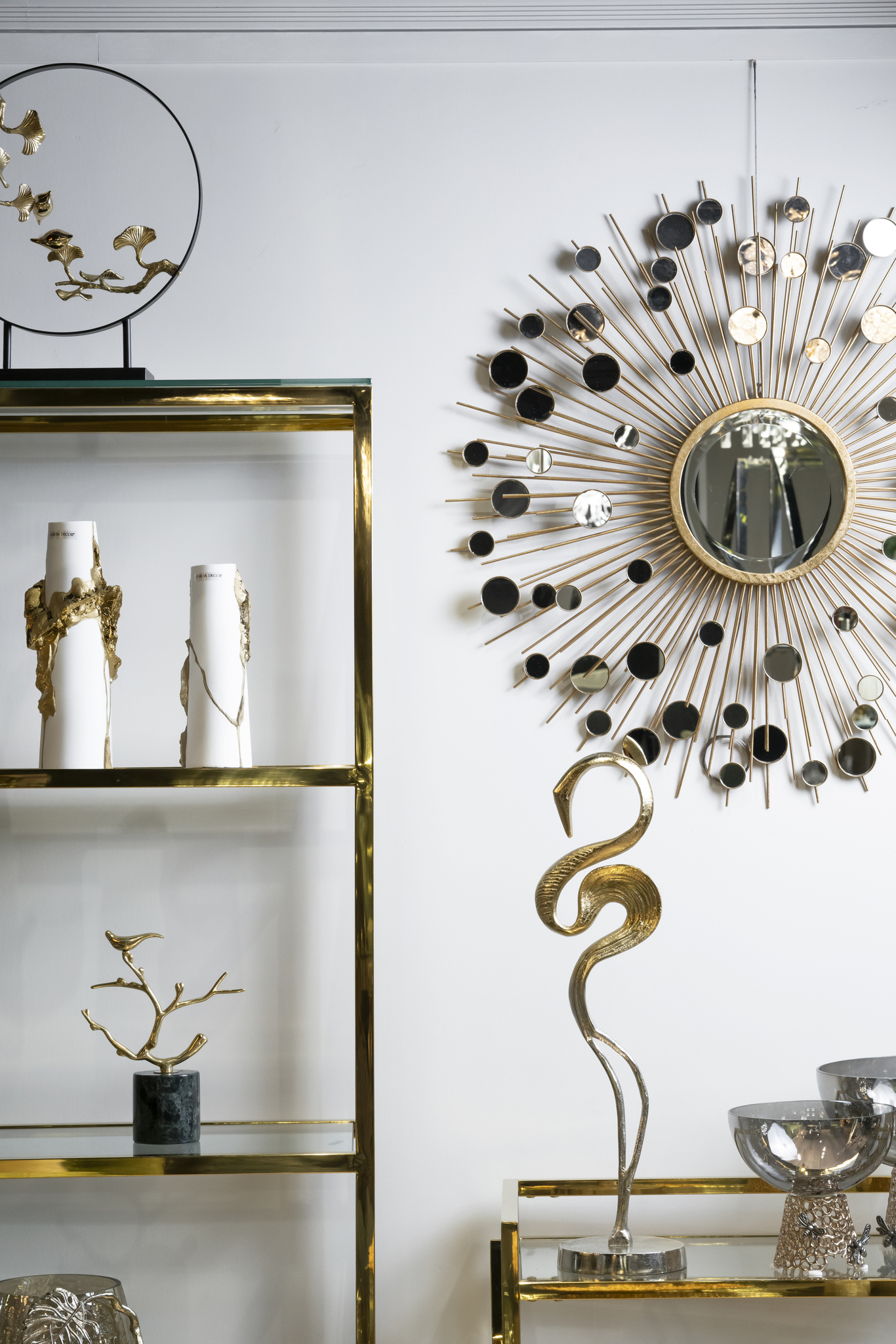 Статуэтка Лебедь цвет шампань Garda Decor 71PN-2105CH