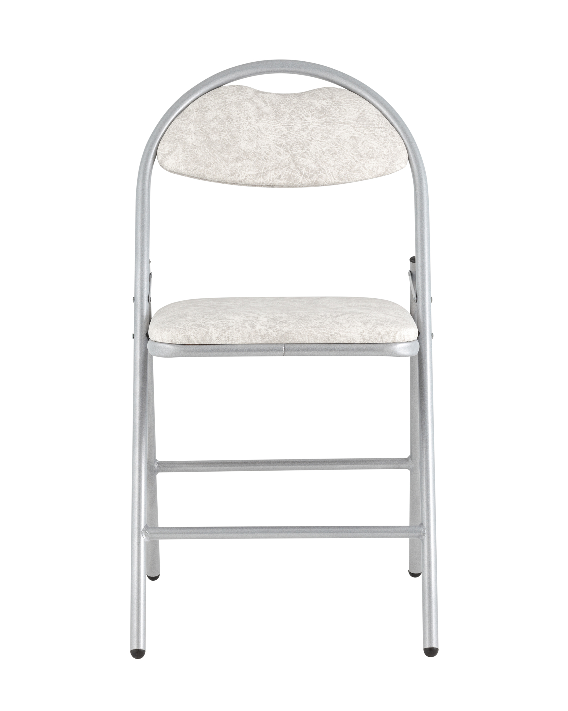 Стул складной Hagen экокожа белый мрамор каркас металлик Stool Group