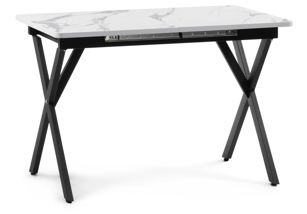 Стол деревянный Woodville Гурдун белый / черный 464908