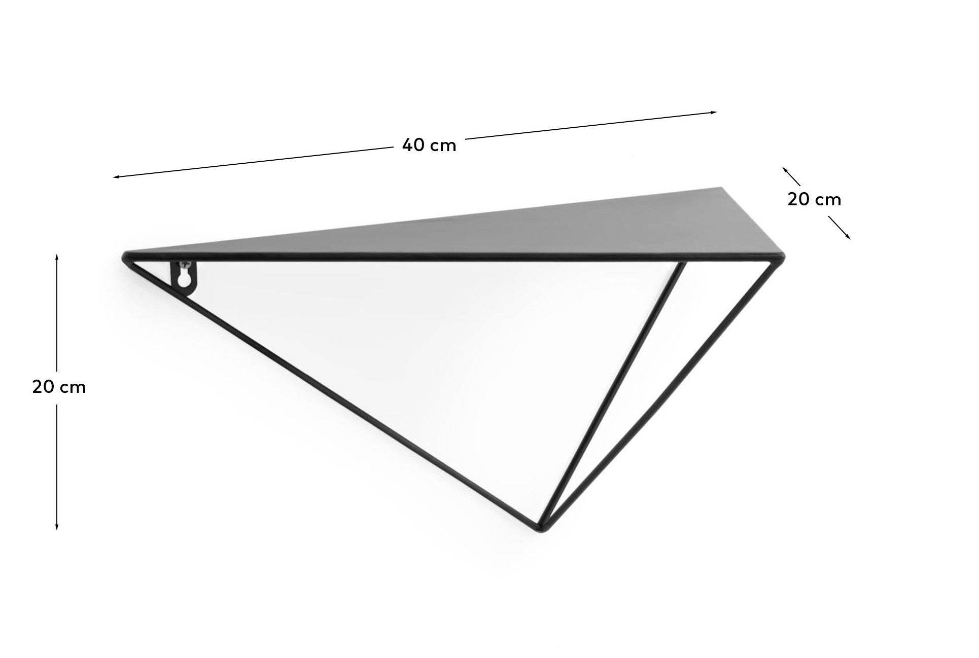 Настенная полка Upp металлическая треугольная La Forma (ex Julia Grup)
