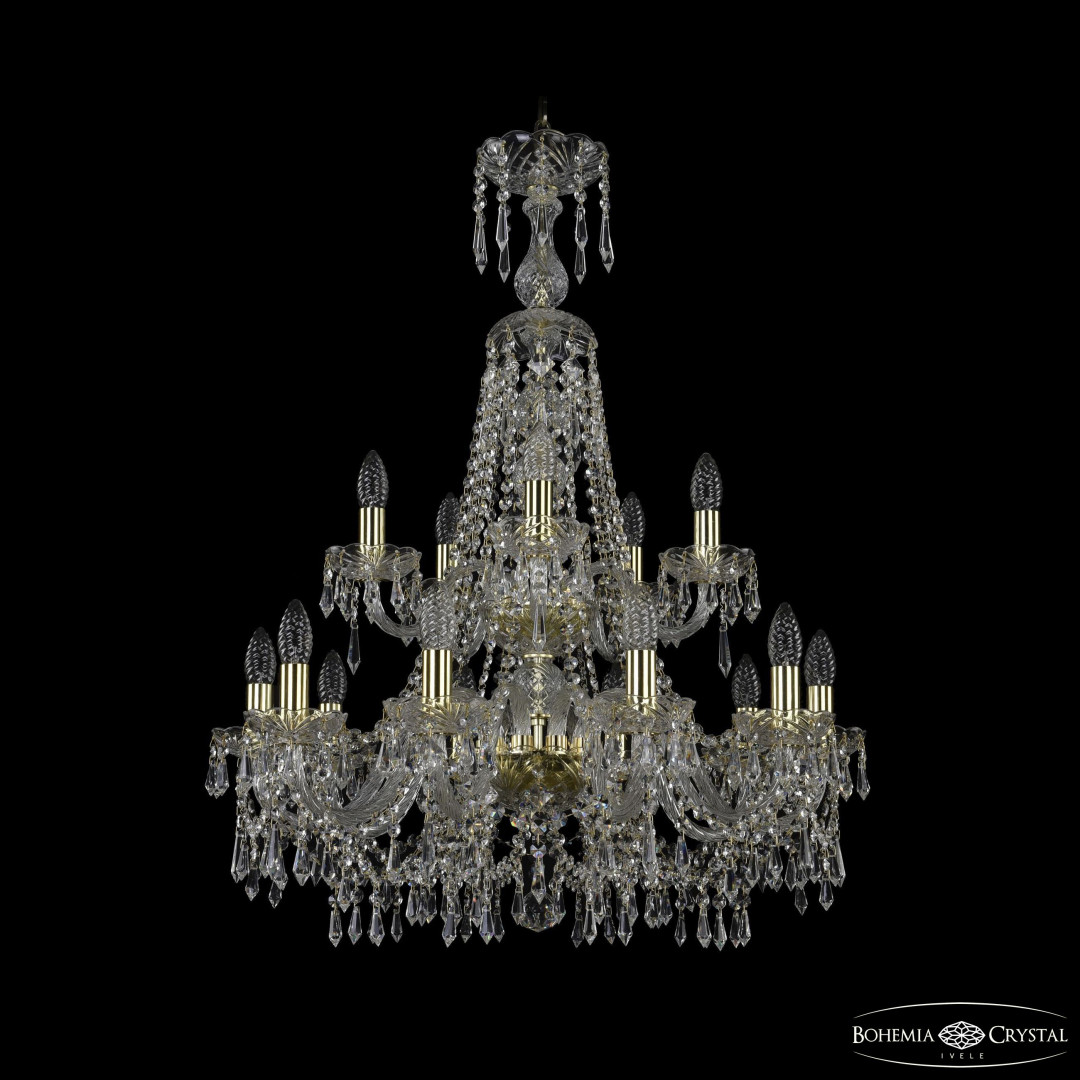 Люстра хрустальная 1403/10+5/240/XL-92/2d G