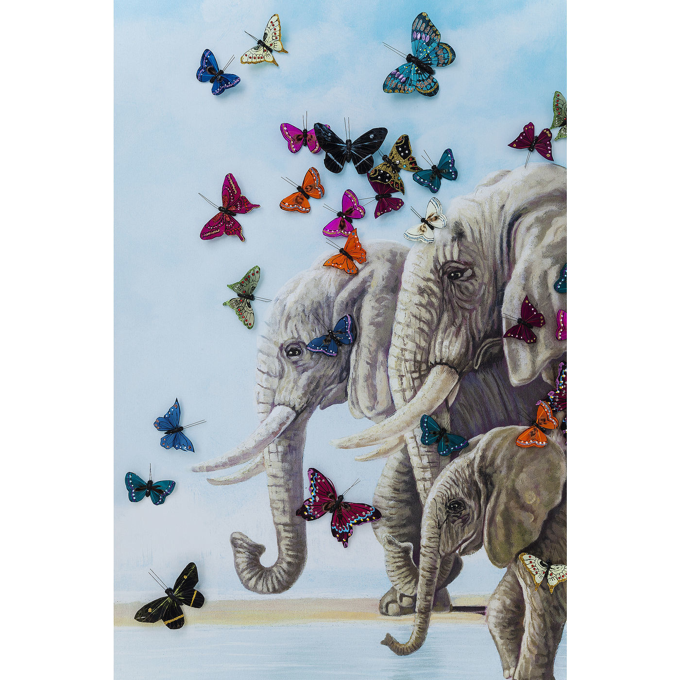 Картина Elefants with Butterflys 39251 KARE