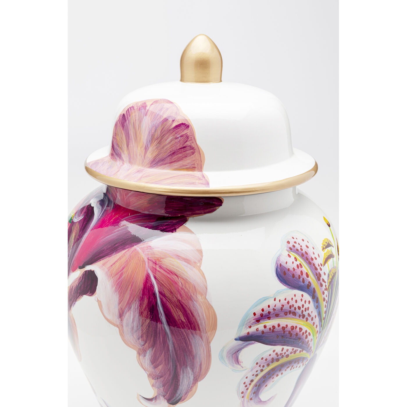 Банка декоративная Lillies Pink Ø26cm KARE 58108