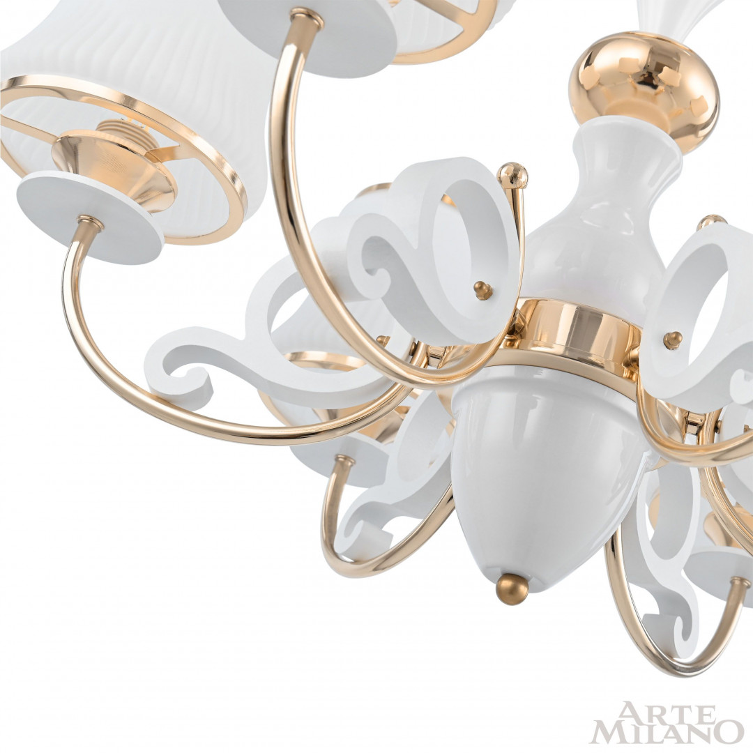 Люстра подвесная с плафонами 301097/6 Wh/Gd Arte Milano