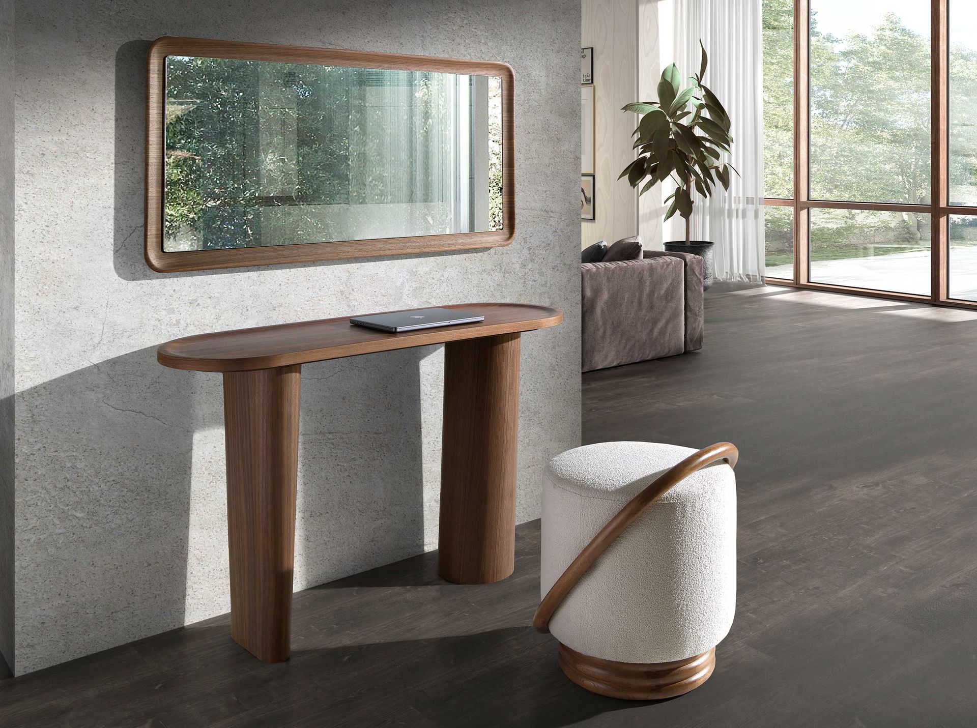 Прямоугольное настенное зеркало 3248/415-G в раме из ореха 120 x 60 Angel Cerda