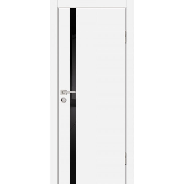 Межкомнатная дверь Graf P-8 черный лакобель Белый (2000 х 600)
