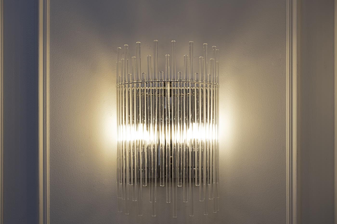 Бра из прозрачного стекла (хром) Garda Decor K2KR1137W-2