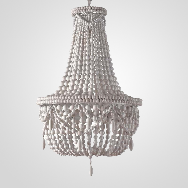 Люстра RH Anselme White Wood Large Chandelier by ImperiumLoft