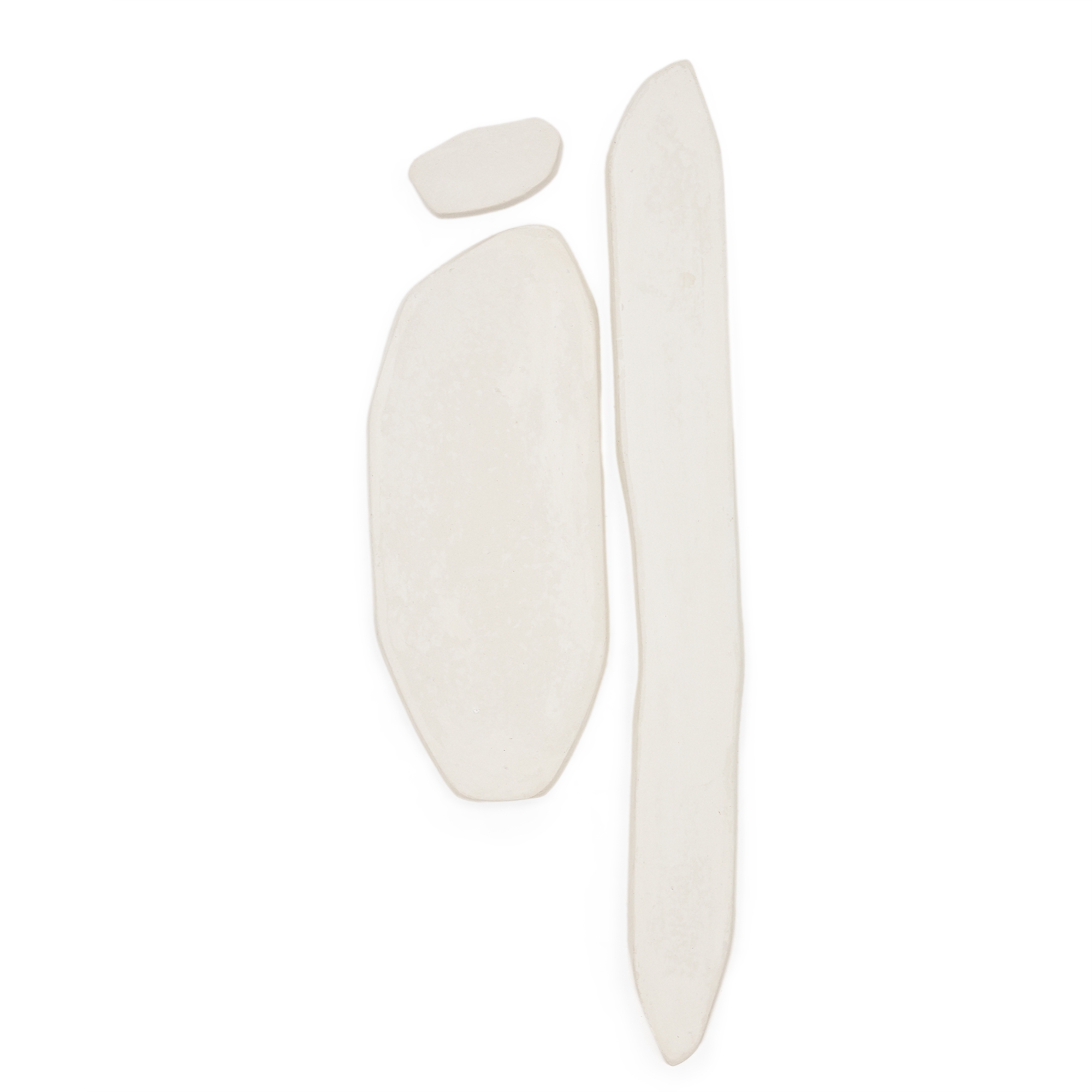 Набор Siluna из 3 удлиненных настенных панелей из белого папье-маше La Forma (ex Julia Grup)